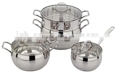 10pcs Stainless Steel Soup Pot Set Cookware Set photo-3