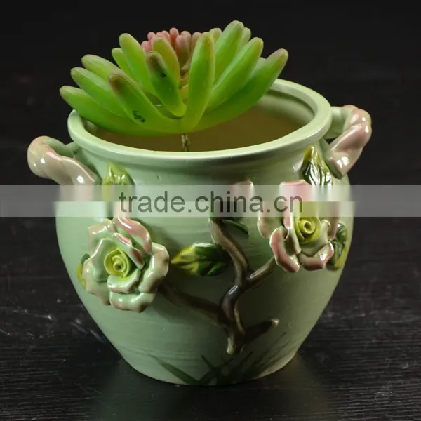 Factory Ceramic Handmade Flower Pot for Garden Plant Decoration photo-4