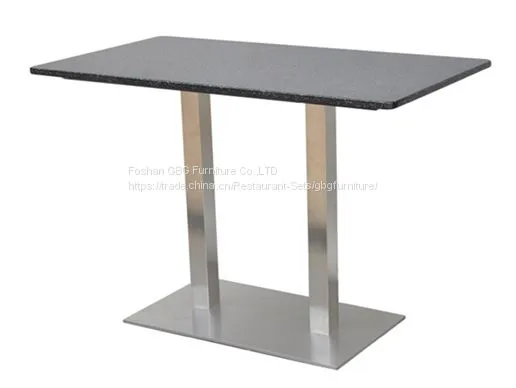 Quality Modern Rectangular Restaurant Table with quartz table top