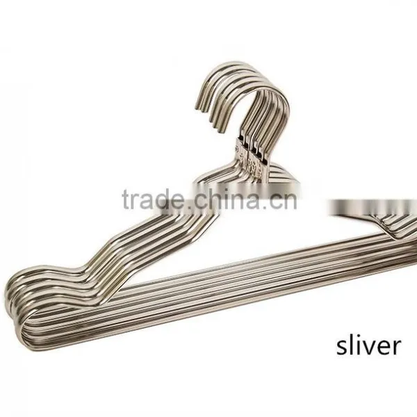 YiWu Metal Clothes Bulk Alloy Metal Hangers Copper Wire Coat Hangers photo-3