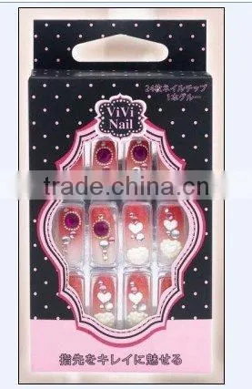 nail art packing (3DF crystal flower nail )