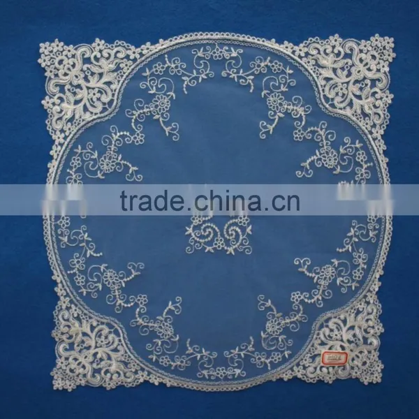 Wholesale machine embroidery pattern lace round table cloth