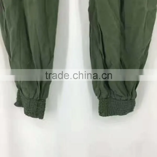 China Suppliers Stocklots Women 100%rayon Army Trousers photo-3