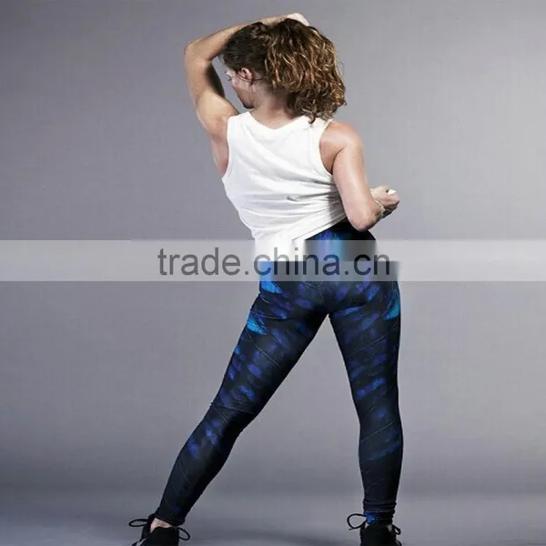 Ladies Dark Color Print Yoga and Running Wear photo-2