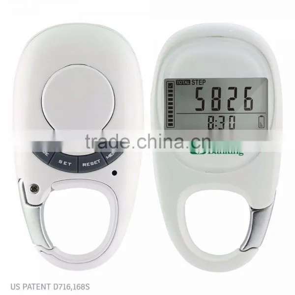 Clip N' Go 3D Sensor Pedometer - Has Easy to Read Display With Clock and Low Battery Indicator and Comes With Your Logo photo-3