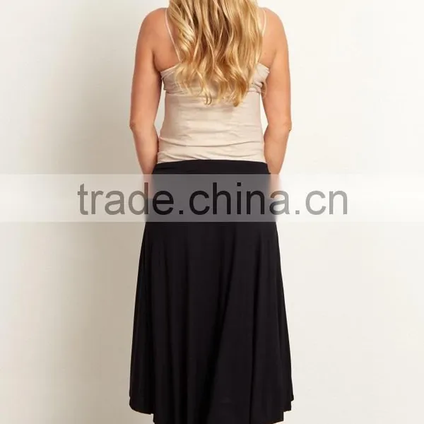 Latest Skirt Design Pictures Women Trend hi Low Maternity Skirt 2016 photo-3