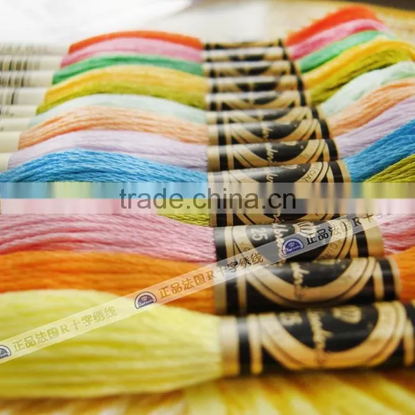 100% Similar DMC 447 Cotton Thread,cross Stitch,cotton Thread,skein photo-3