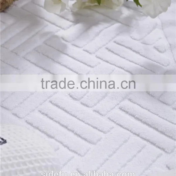 5-Star Hotel Jacquard Bath Mat, Dobby Customize Logo Bath Towels photo-5