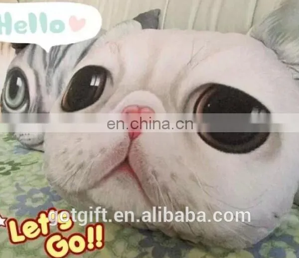 Custom Cartoon Cat Printed Pillow photo-2