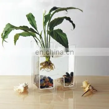 Home Goods Decorative Acrylic Flower Glass Vase,waterproof Flower Vase photo-2