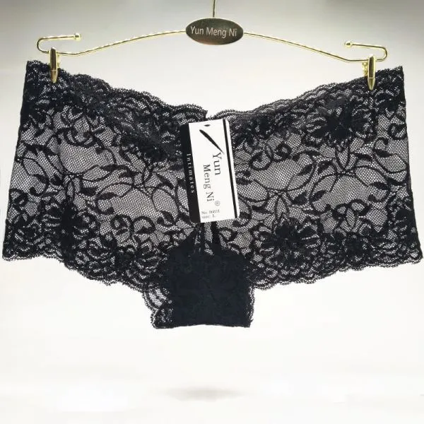 Yun Meng Ni Sexy Underwear Sexy Transparent Lace Women Boyshorts Push Up Women Panties photo-5