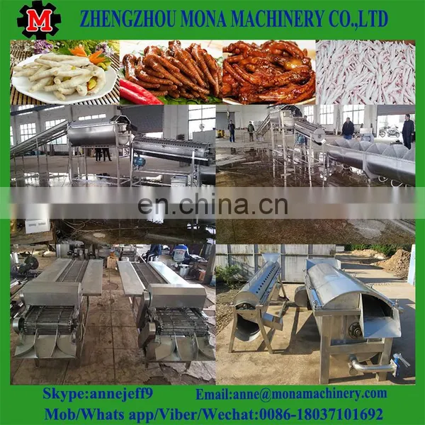 Poultry Claw Peeling Machine/ Chicken Feet Peeling and Cutting Machine/chicken Feet Processing Line photo-3