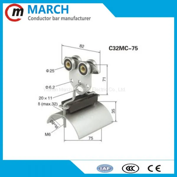 High Quality Festoon C-track Cable Trolley Crane Parts Hoist photo-2