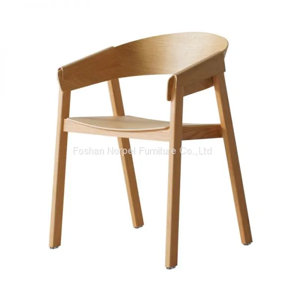 Nordic Modern Solid Wood Dining Armchair Cover Chair