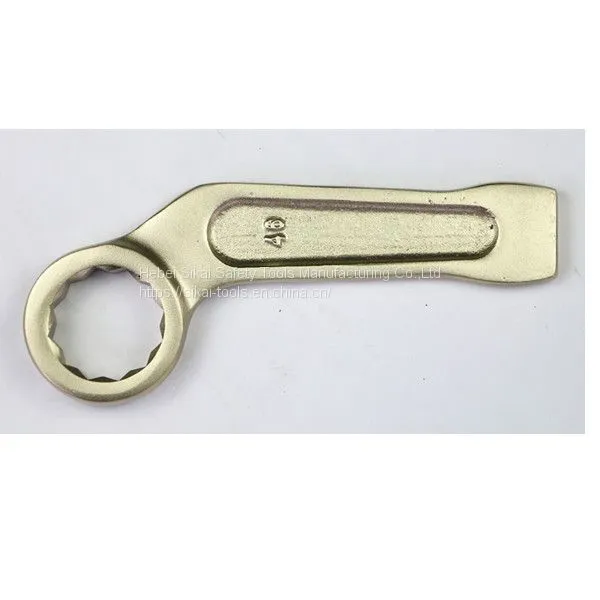 AlCu Anti Spark Hand Tools Aluminum Bronze Bent Handle Box End Striking Wrench photo-2
