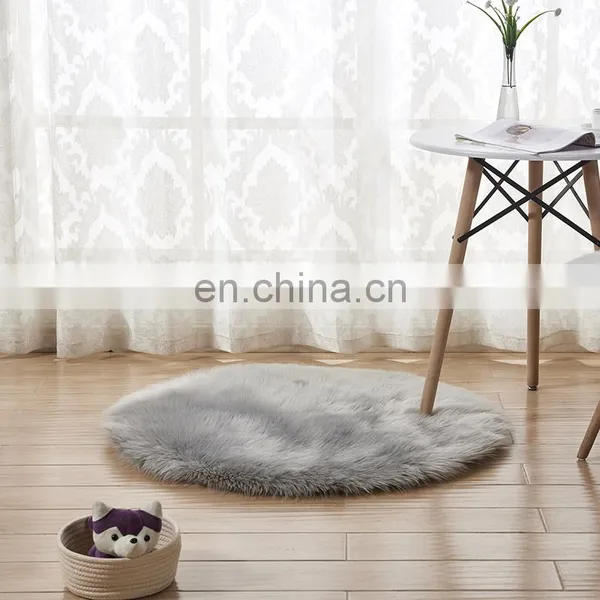 Round Artificial Fur Carpet for Household photo-5