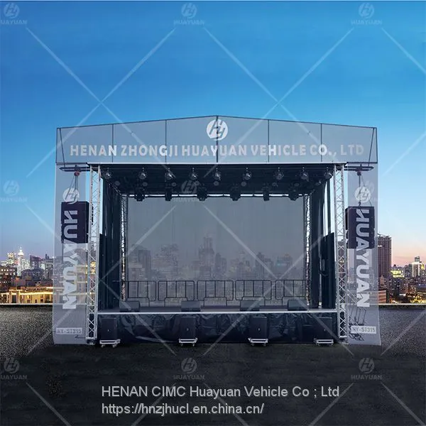 HY-ST315 Outdoor Towable Stage Trailer Used for Live Events