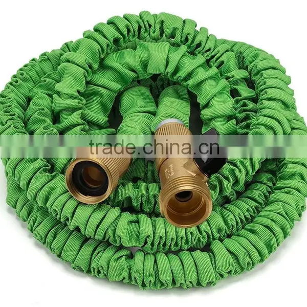 Expandable Garden Hose Strongest Expandable Hose With All Brass Connectors,8 Pattern Spray Nozzle And High Pressure - Resistance photo-2