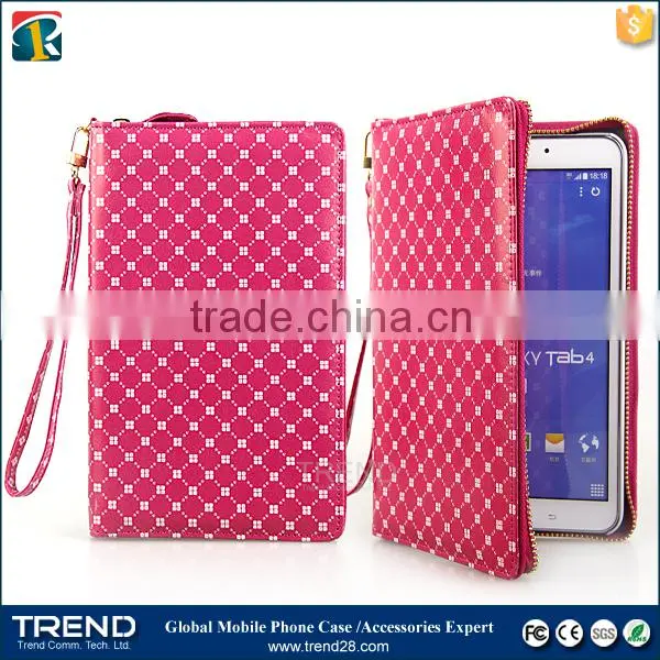 China Supplier Zipper Flip Leather Case Cover for Samsung Tab 4 photo-6