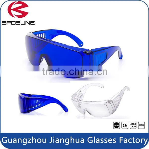 Traditional Blue Welding Filter Lens Safety Eyewear Wide Temples Increase Side Protection Safety Goggles photo-4