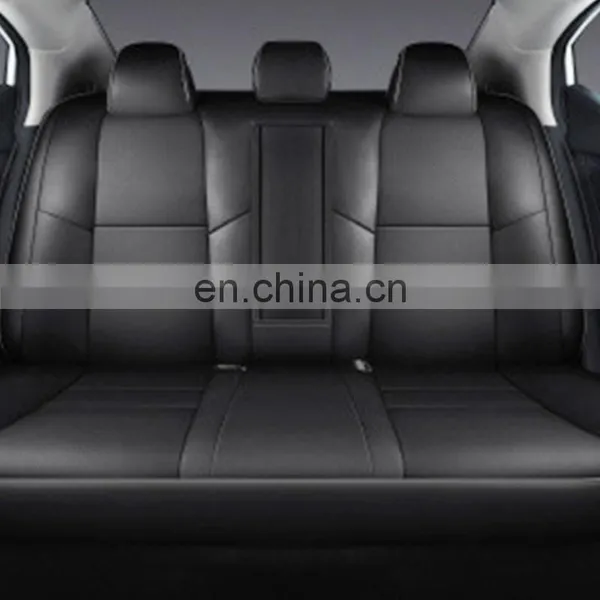 ODM OEM Custom Beige Memory Foam Imitation Fiber Leather Customized Full Set Car Seat Cover Front Seat and Back Seat photo-5