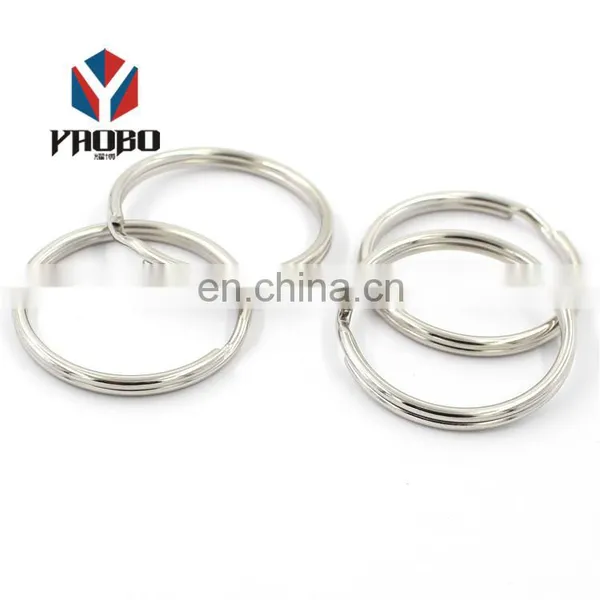 25mm Custom Size Shape Metal Key Ring Round Edge Split Keychain Ring photo-3