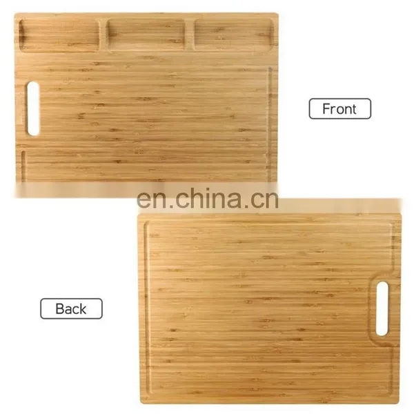 Creative Design Restaurant Multifunctional Premium Rectangle Bamboo Cutting Board photo-3