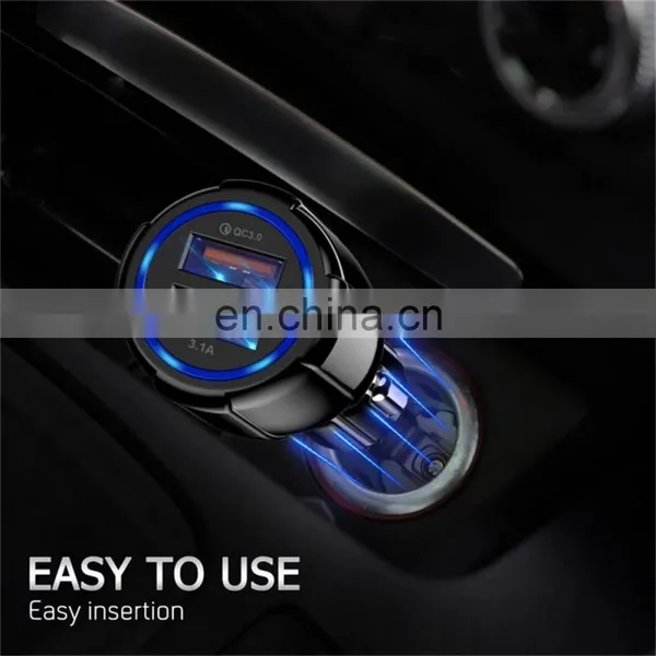 Wholesale 30W Quick Charge QC3.0 USB Adapter Dual 2 Port Universal Mobile Phone USB Fast Charging Car Charger for IPhone photo-4