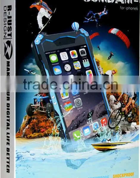 R-just Full Protect Metal+Aluminum+Tempered Glass Outdoor Waterproof Case for IPhone 6 4.7inch photo-3