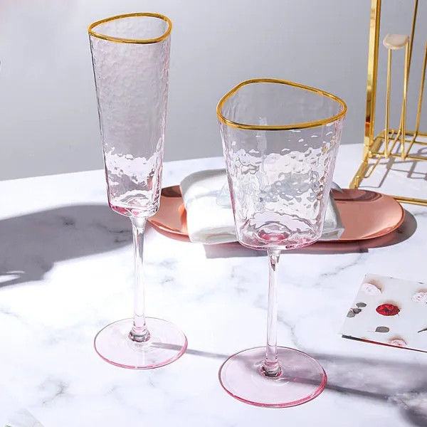 Champagne Wine Glasses for Wedding Dining and Hotel Elegant Crystal Wine Glasses for Celebrations Hand Blown Long Stem Glass