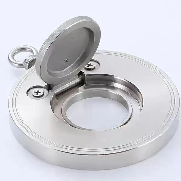 GOST 304 Stainless Steel H74W-16P Wafer Check Valve Thin Single Disc Circular Plate Check Valve photo-4