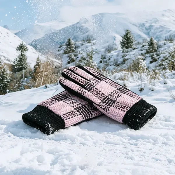 Factory Directly Sale Women Knitted Warm Breathable Winter Gloves photo-5