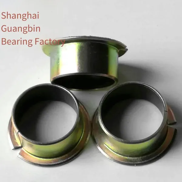 Shanghai Guangbin Bearing Produces Sliding Bearings, Mechanical and Industrial Equipment Bearing Accessories. Oil-free Self-lubricating Carbon Steel Rolled Sliding Bearings, Flanged Bushings