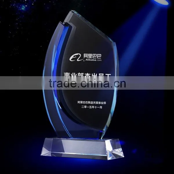 Crystal Glass Trophy Award for Sport Competition