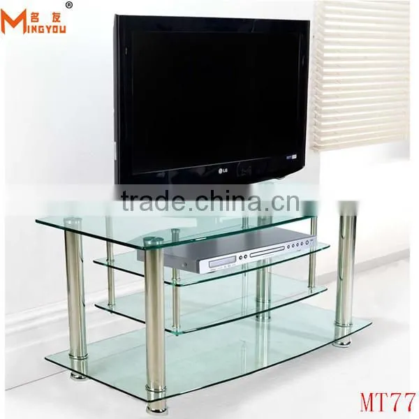 Hot Sale Design Clear Glass Floor tv Stand/tv Table photo-3