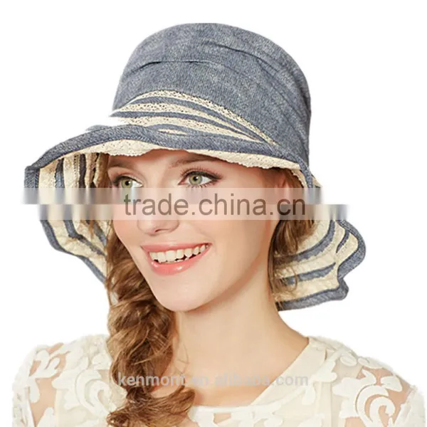 Branded Wholesale Folding Wide Brim Floppy Straw Hat photo-5