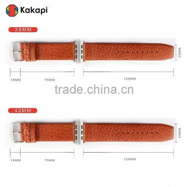 38mm Genuine Leather Strap Wrist Band Replacement Metal Clasp for Apple Watch All Models 38mm MT-3913 photo-5