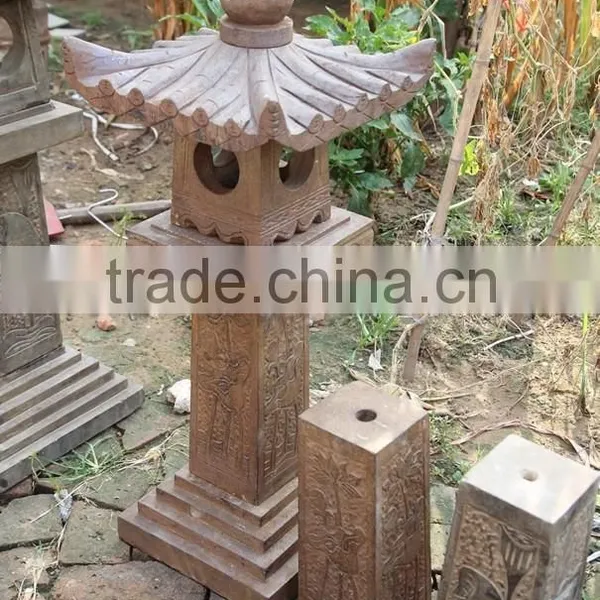 Hand Carved Garden Lantern, Decorative Stone Lanterns photo-4