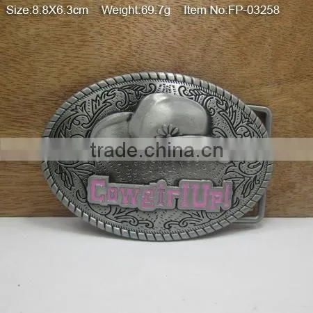 Gold Plate Military Web Belt Buckle With Emblem With Rhinestones photo-2