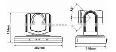 High Performance Sony 3 Optical x 12 Digital Zoom 3.27 M HD Color PTZ Pant Tilt Zoom Video Conference Camera (SVC-HDB18) photo-2