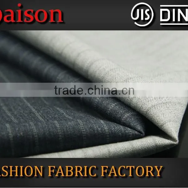High Quality Heavy Woven Stripe Fabric Gray Black for Alpaca Suit photo-6