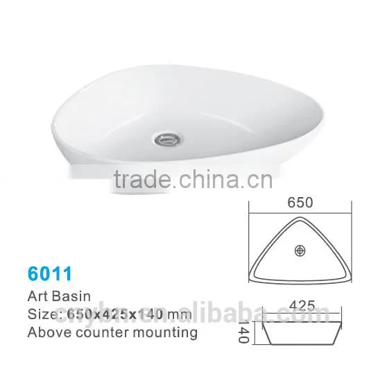 Sanitary Ware Ceramic Bathroom Basin_hand Wash Basin_art Basin photo-6