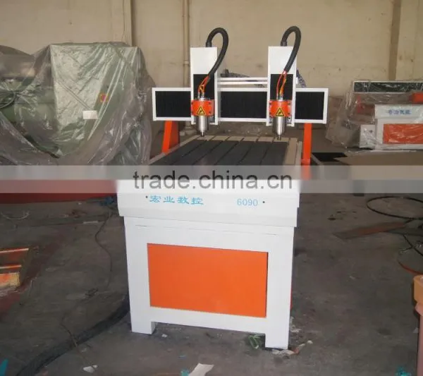 QL-6090 High Precision Mini Woodworking Cnc Router With Two Heads China photo-3