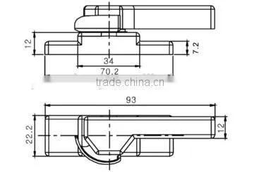 Window Security Crescent Lock For Sliding Window photo-2