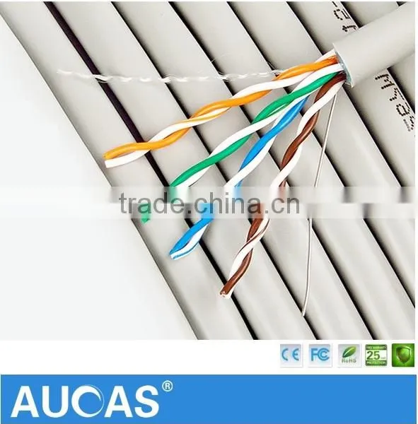 Cat5e 4 Pair Net Work Cable Cat6 2 Pair FTP UTP Twisted Network Cable Light Gray Color photo-4