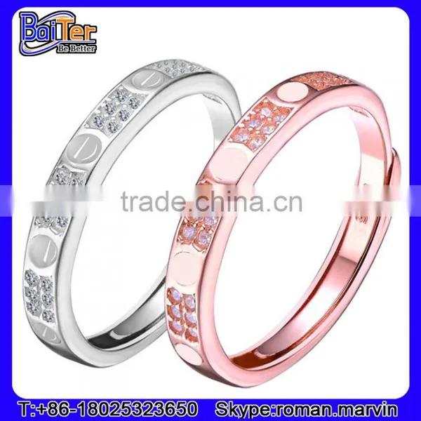 High Polished Stainless Steel Gold Couple Ring Without Stone photo-3