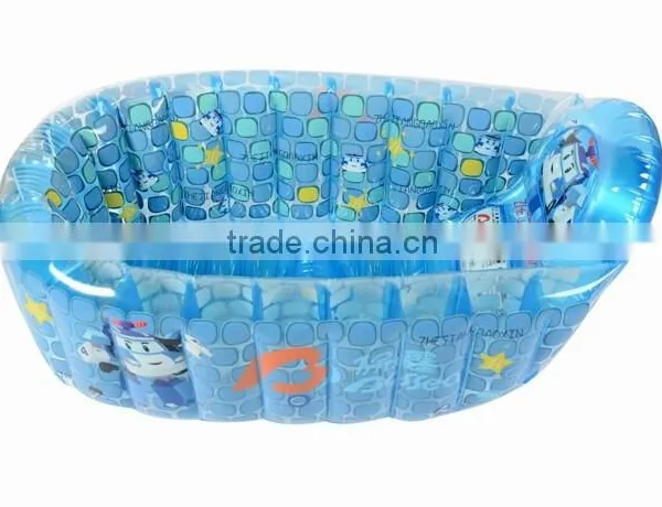 Inflatable Plastic Baby Bathtub, Deep Baby Folding Bathtub