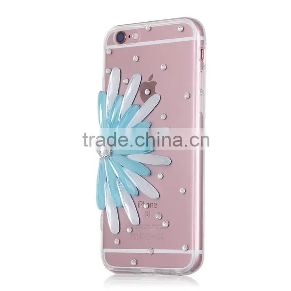 Diamonded Flower Back Cover Mobile Phon Soft TPU Case for Iphone 6/6s photo-5