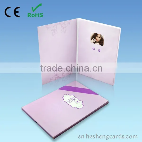 Customizable Video Greeting Card, Elegant Wedding Invitation Video Brochure Card,lcd Video Book photo-2