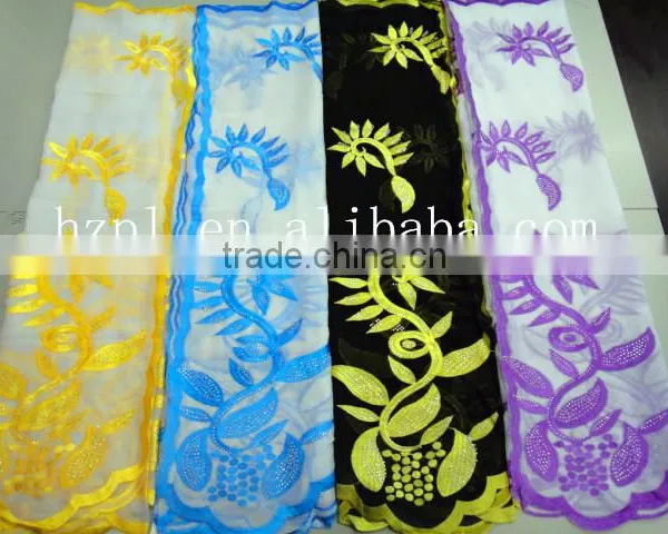 African Muslim Scarf for Women/embroidered Silk Scarf/shawl Scarf photo-4